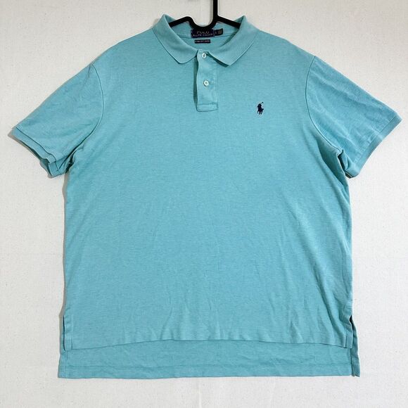 Polo Ralph Lauren Soft Polo Shirt Men's Size Large Turquoise Short Sleeve - Picture 1 of 7